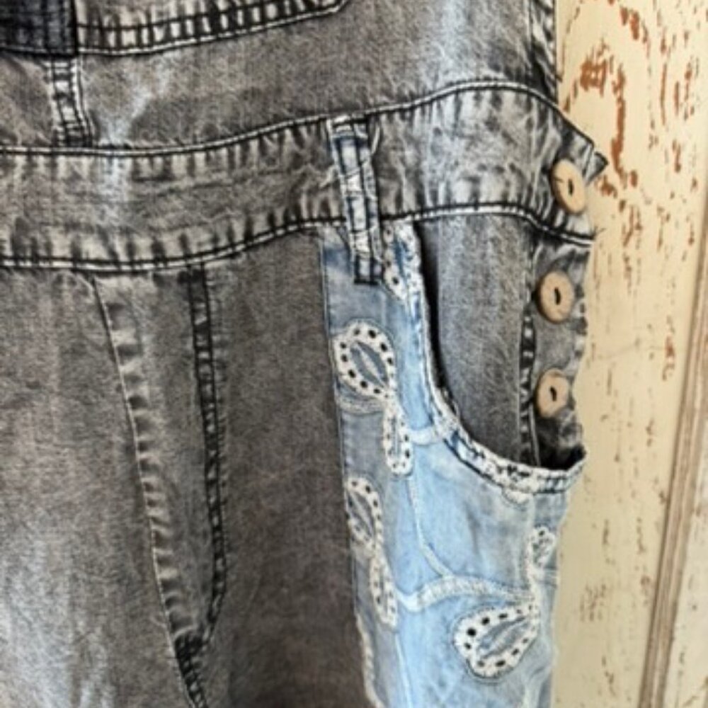 OLI & HALI PATCHWORK TENCEL OVERALLS - Picture 10 of 13